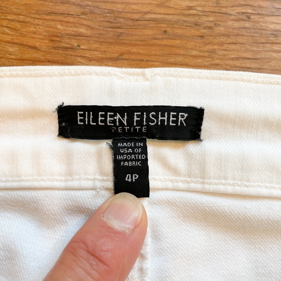 Eileen Fisher White Skinny Ankle Jeans - Picture 6 of 13